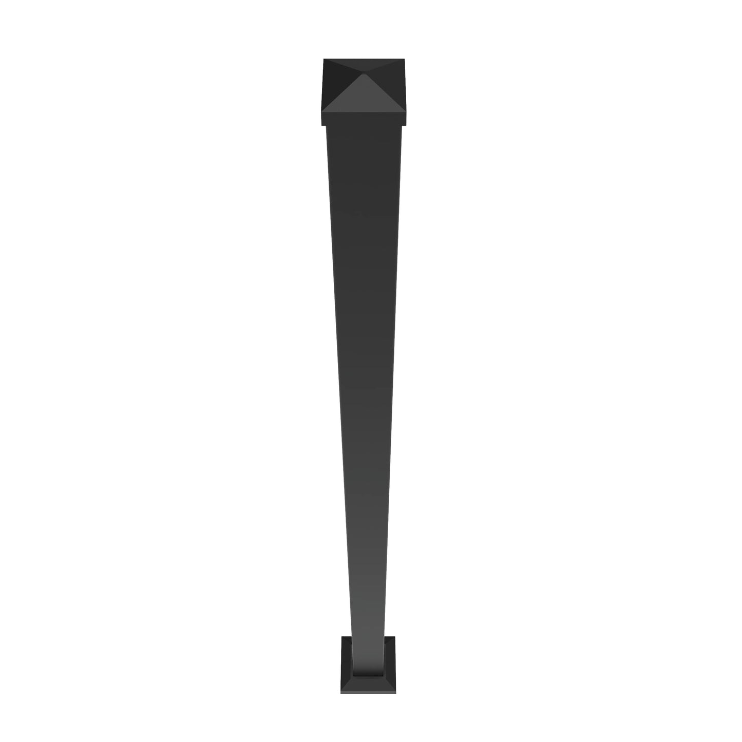 Freedom 2.5-in x 2.5-in x 5-ft Matte Black Aluminum Deck Post