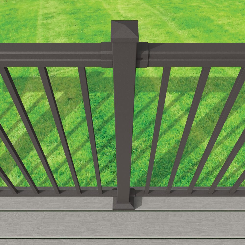 Freedom 2.5-in x 2.5-in x 4-ft Matte Bronze Aluminum Deck Post