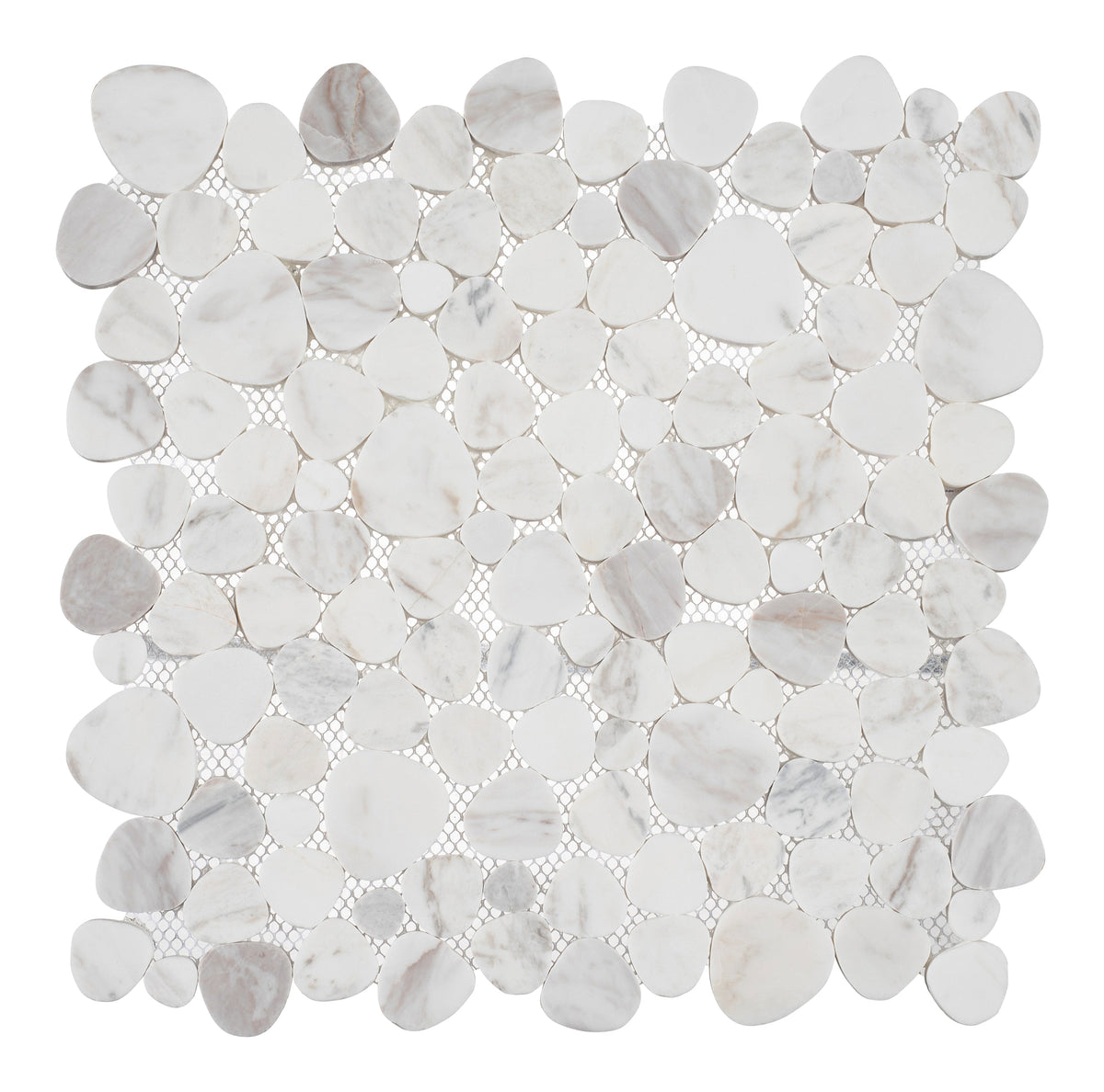Andova Tiles OASIS Halo 12-in x 12-in Glazed Natural stone Marble Pebble Mosaic Floor and Wall Tile product image