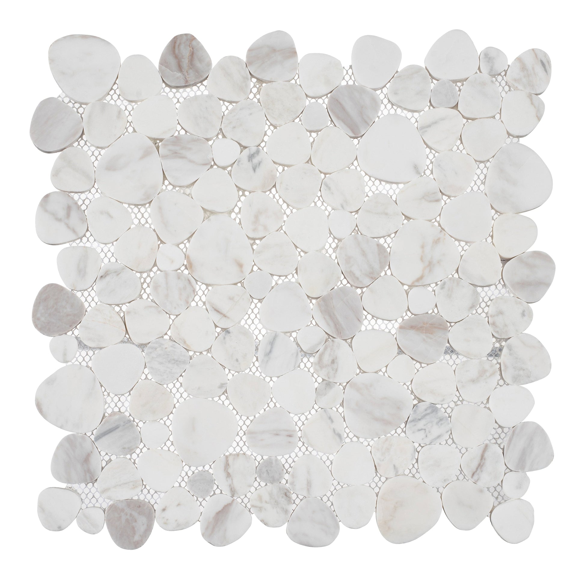 Andova Tiles OASIS Halo 12-in x 12-in Glazed Natural stone Marble Pebble Mosaic Floor and Wall Tile product image