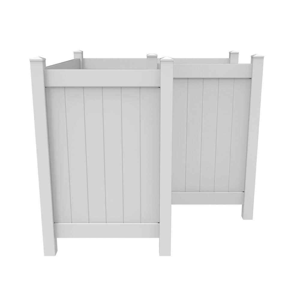 Freedom 8-ft H x 6-ft W White Privacy Vinyl Flat-top Fence Panel (Unassembled)