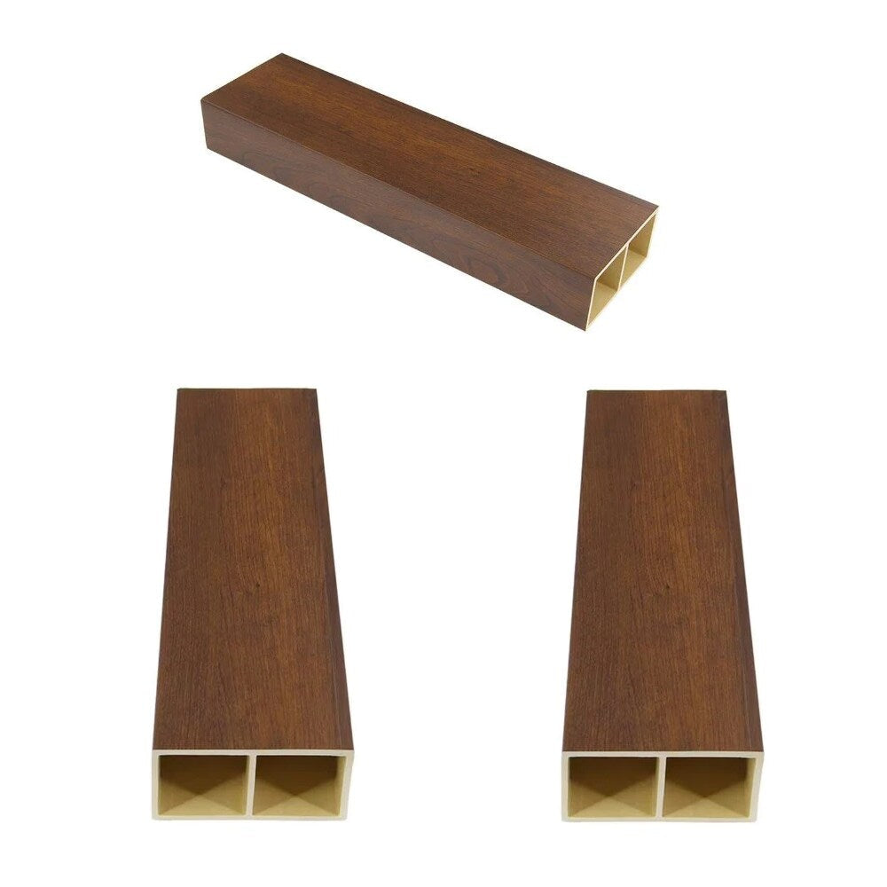 HIGHLANDERHOME 7.75-ft H x 0.33-ft W 3-Pack Chestnut Decorative Composite Fence Panel