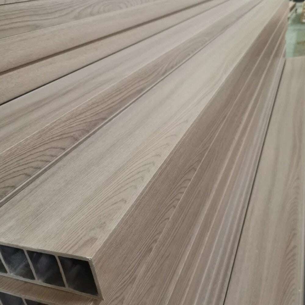 HIGHLANDERHOME 7.75-ft H x 0.33-ft W 3-Pack Gray Oak Decorative Composite Fence Panel
