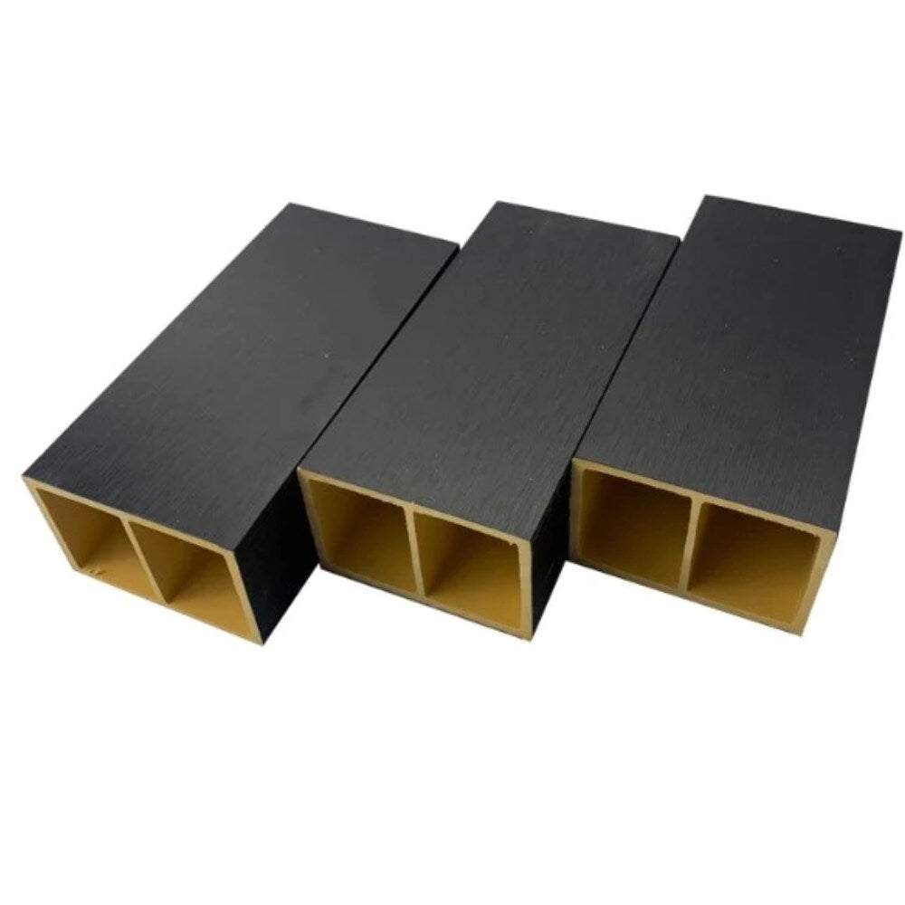 HIGHLANDERHOME 7.75-ft H x 0.33-ft W 3-Pack Grey Black Decorative Composite Fence Panel