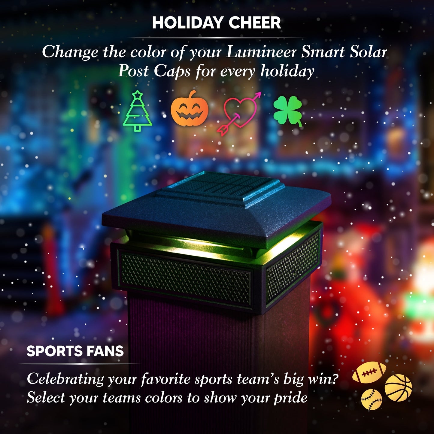 Classy Caps 4-in x 4-in 30-Lumen 1-Watt Black Solar LED Outdoor Post Cap Light (5500 K)
