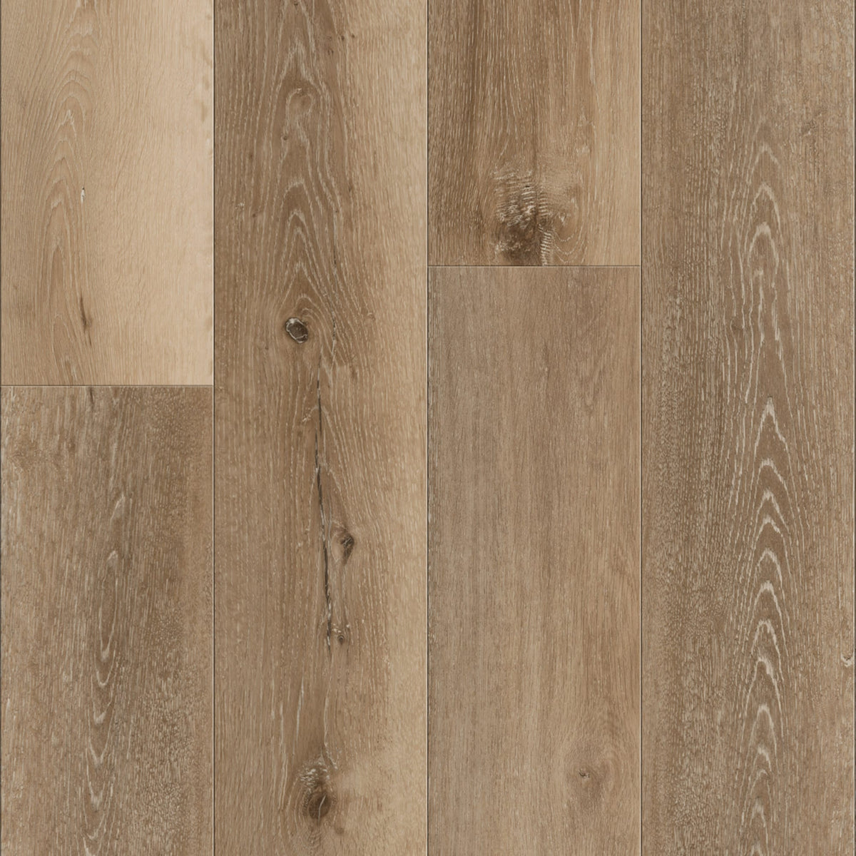 CALI Aqua Tough Aged Hickory Waterproof Vinyl Plank Flooring - 23.77 sq ft Carton, 20-mil Wear Layer, Easy Installation