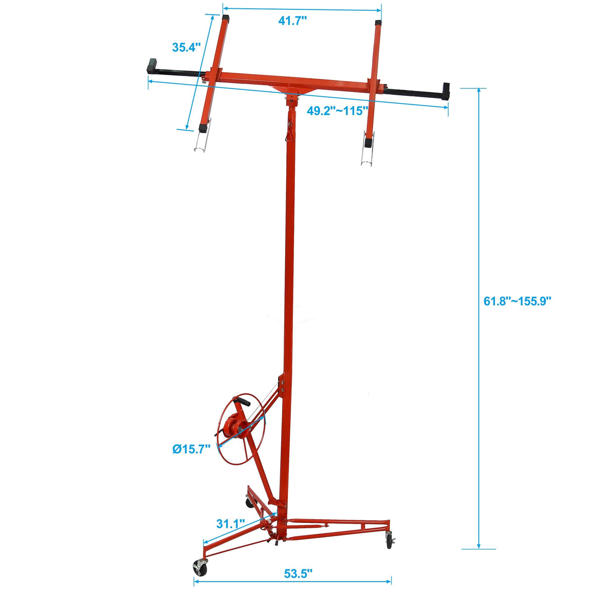 Maocao Hoom 13ft Drywall Lift 13-ft H x 53-in L x 53-in W Steel Drywall Lift
