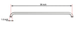 Project Source Exposed Screw 36-in Stainless Steel Wall-Mount ADA-Compliant Grab Bar, 500-lb Capacity