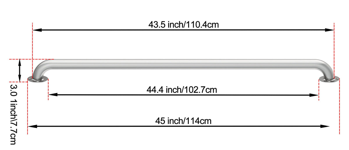 Project Source 42-in Stainless Steel Wall Mount ADA-Compliant Grab Bar