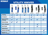 Kobalt Speed Release 3/4-in Folding Utility Knife, 10 Blades, On-Tool Storage