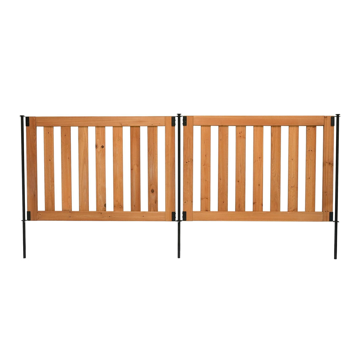 Zippity Outdoor Products 2.7-ft x 4-ft Pressure Treated Cedar Flat-top Garden No Dig Fence Panel