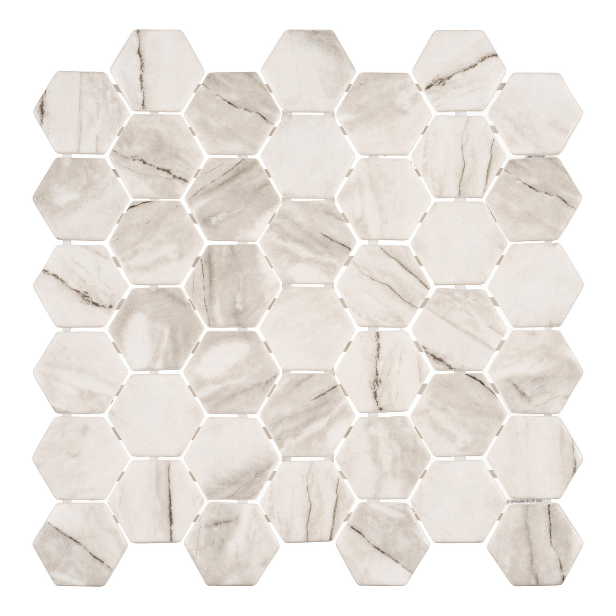 Andova Tiles SCULPT Qarbo 11-in x 11-in Matte Recycled glass Patterned Hexagon Mosaic Floor and Wall Tile product image