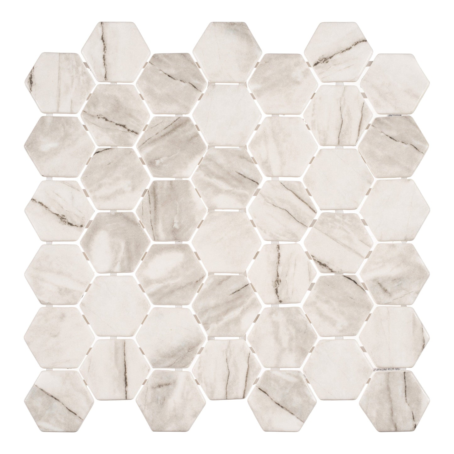 Andova Tiles SCULPT Qarbo 11-in x 11-in Matte Recycled glass Patterned Hexagon Mosaic Floor and Wall Tile product image