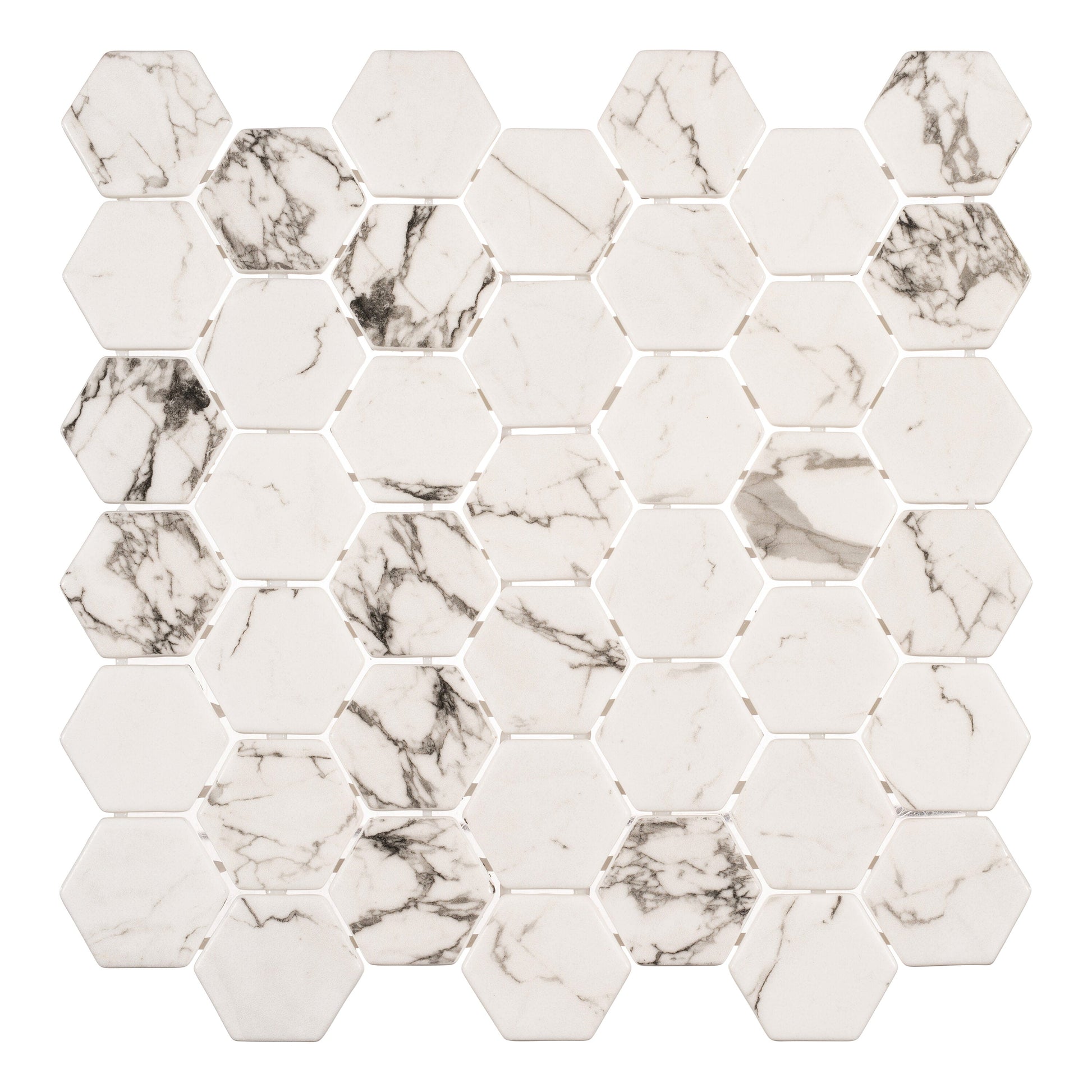 Andova Tiles SCULPT Venice 11-in x 11-in Matte Recycled glass Patterned Hexagon Mosaic Floor and Wall Tile product image