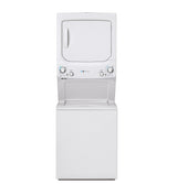 GE Gas Stacked Laundry Center with 3.9-cu ft Washer and 5.9-cu ft Dryer, ENERGY STAR, White (GUD27GESNWW)