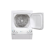 GE Gas Stacked Laundry Center with 3.9-cu ft Washer and 5.9-cu ft Dryer, ENERGY STAR, White (GUD27GESNWW)