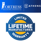 Fortress Building Products Athens 4-ft H x 6-ft W Gloss Black Aluminum Decorative Metal Pressed-point Privacy Fence Panel