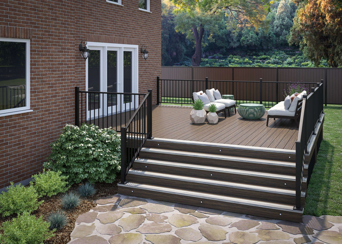 Deckorators Rapid Rail Matte Black Aluminum Deck Stair Rail Kit