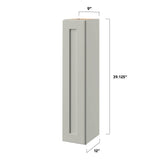 allen + roth Stonewall 9-in W x 39.125-in H x 12-in D Stone Wall Fully Assembled Cabinet (Flat Panel Shaker Door Style)