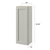 allen + roth Stonewall 15-in W x 39.125-in H x 12-in D Stone Wall Fully Assembled Cabinet (Flat Panel Shaker Door Style)