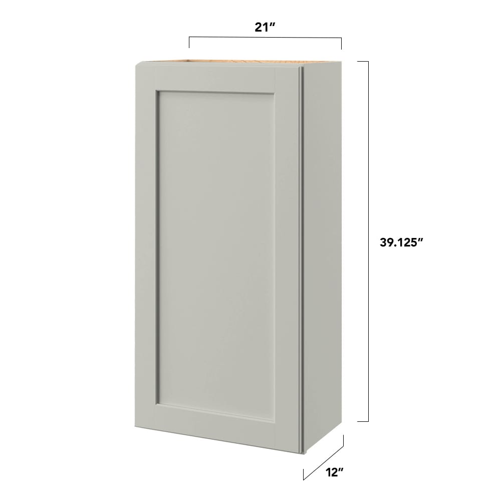 allen + roth Stonewall 21-in W x 39.125-in H x 12-in D Stone Wall Fully Assembled Cabinet (Flat Panel Shaker Door Style)