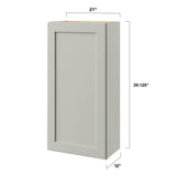 allen + roth Stonewall 21-in W x 39.125-in H x 12-in D Stone Wall Fully Assembled Cabinet (Flat Panel Shaker Door Style)