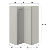 allen + roth Stonewall 24-in W x 42.125-in H x 12-in D Stone Diagonal Corner Wall Fully Assembled Cabinet (Flat Panel Shaker Style)