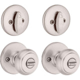 Cove Satin Nickel Single-Cylinder Deadbolt Combo Pack (2-Pack) - Super Arbor