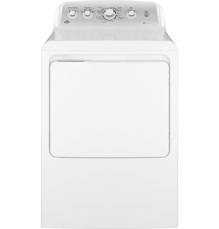 GE 7.2-cu ft Reversible Side Swing Door Gas Dryer (White)