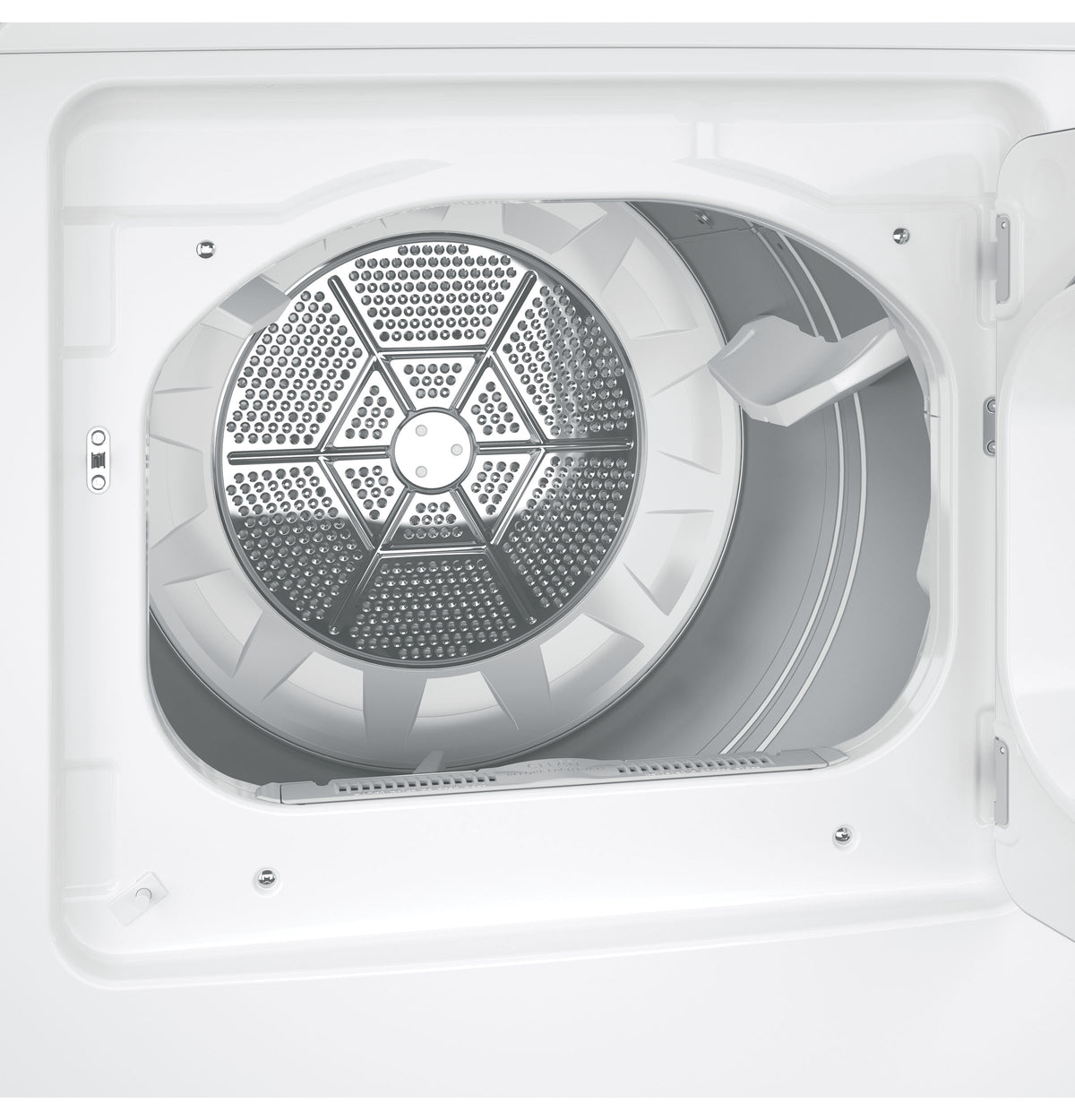 GE 7.2-cu ft Reversible Side Swing Door Gas Dryer (White)
