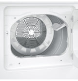 GE 7.2-cu ft Reversible Side Swing Door Gas Dryer (White)