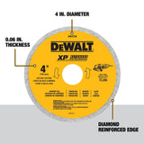 DEWALT 4-in Wet/Dry Continuous Rim Diamond Saw Blade, 20mm Arbor (DW4729)