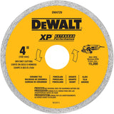 DEWALT 4-in Wet/Dry Continuous Rim Diamond Saw Blade, 20mm Arbor (DW4729)