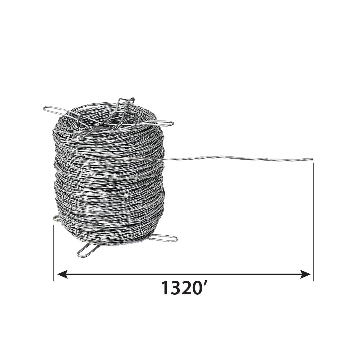 IRONRIDGE 1320-ft 12.5-Gauge Gray Galvanized Steel Barbless Wire Rolled Fencing