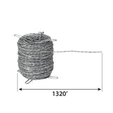 IRONRIDGE 1320-ft 12.5-Gauge Gray Galvanized Steel Barbless Wire Rolled Fencing
