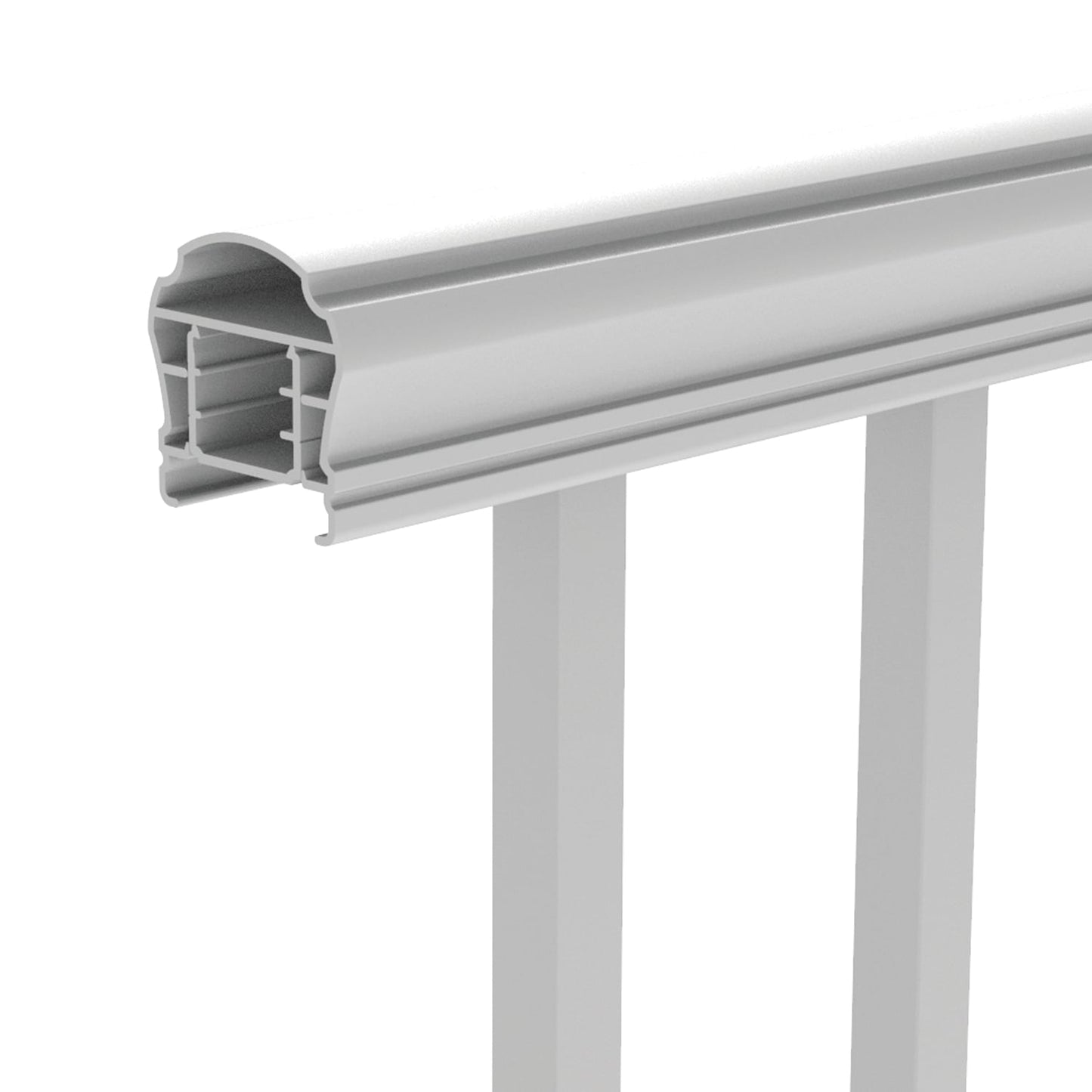 Freedom VersaRail Cambridge 6-ft x 36-in White Aluminum Deck Stair Rail Kit