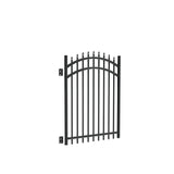 Freedom Providence 5-ft H x 4-ft W Black Aluminum Spaced Picket Pressed-point Decorative Fence Gate