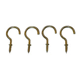 Project Source 4-Pack Brass Cup Hooks, 1.5-in (2.07-in depth) Steel