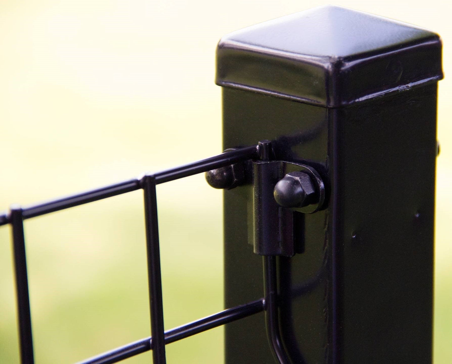 Ironcraft Accessory 3-in Black Powder Coated Metal Fence Mounting Bracket For Metal Fence