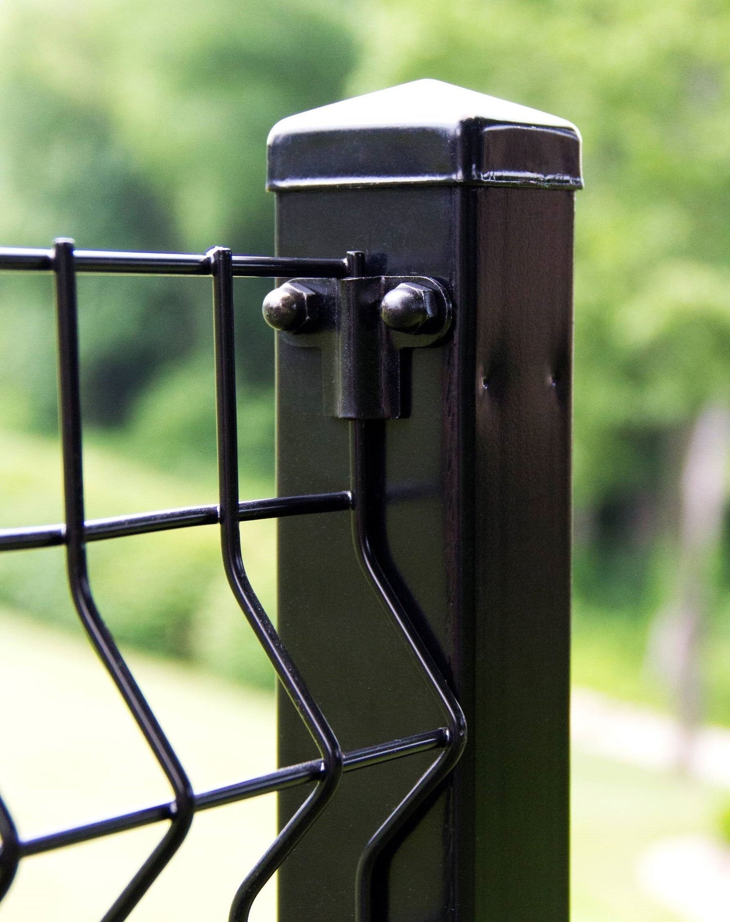 Ironcraft Accessory 3-in Black Powder Coated Metal Fence Mounting Bracket For Metal Fence