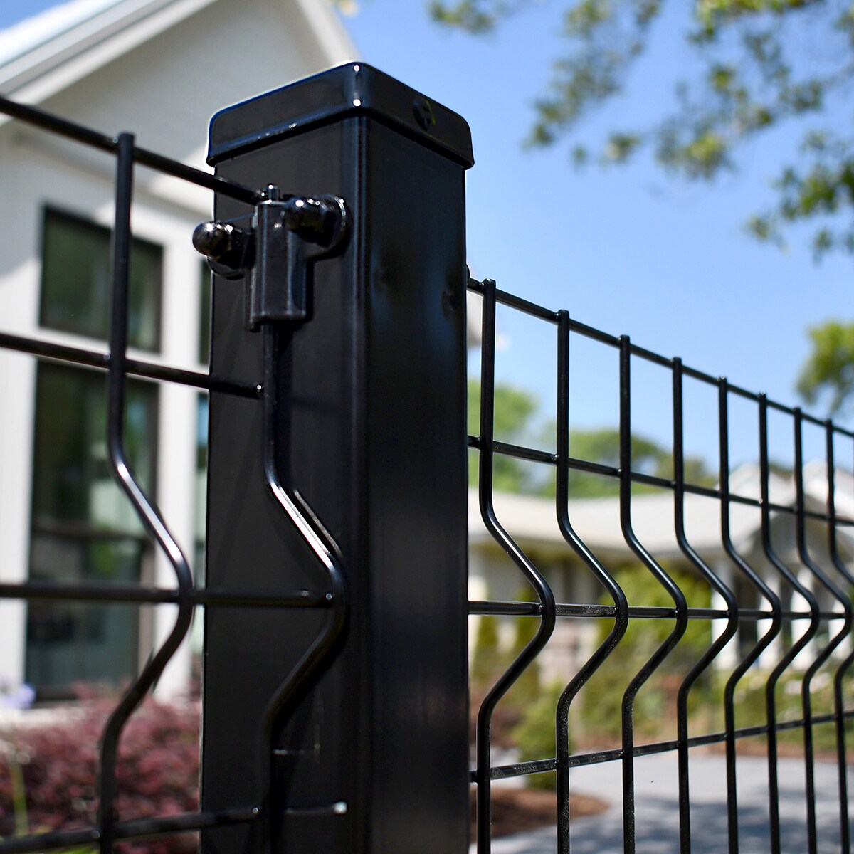 Ironcraft Accessory 3-in Black Powder Coated Metal Fence Mounting Bracket For Metal Fence