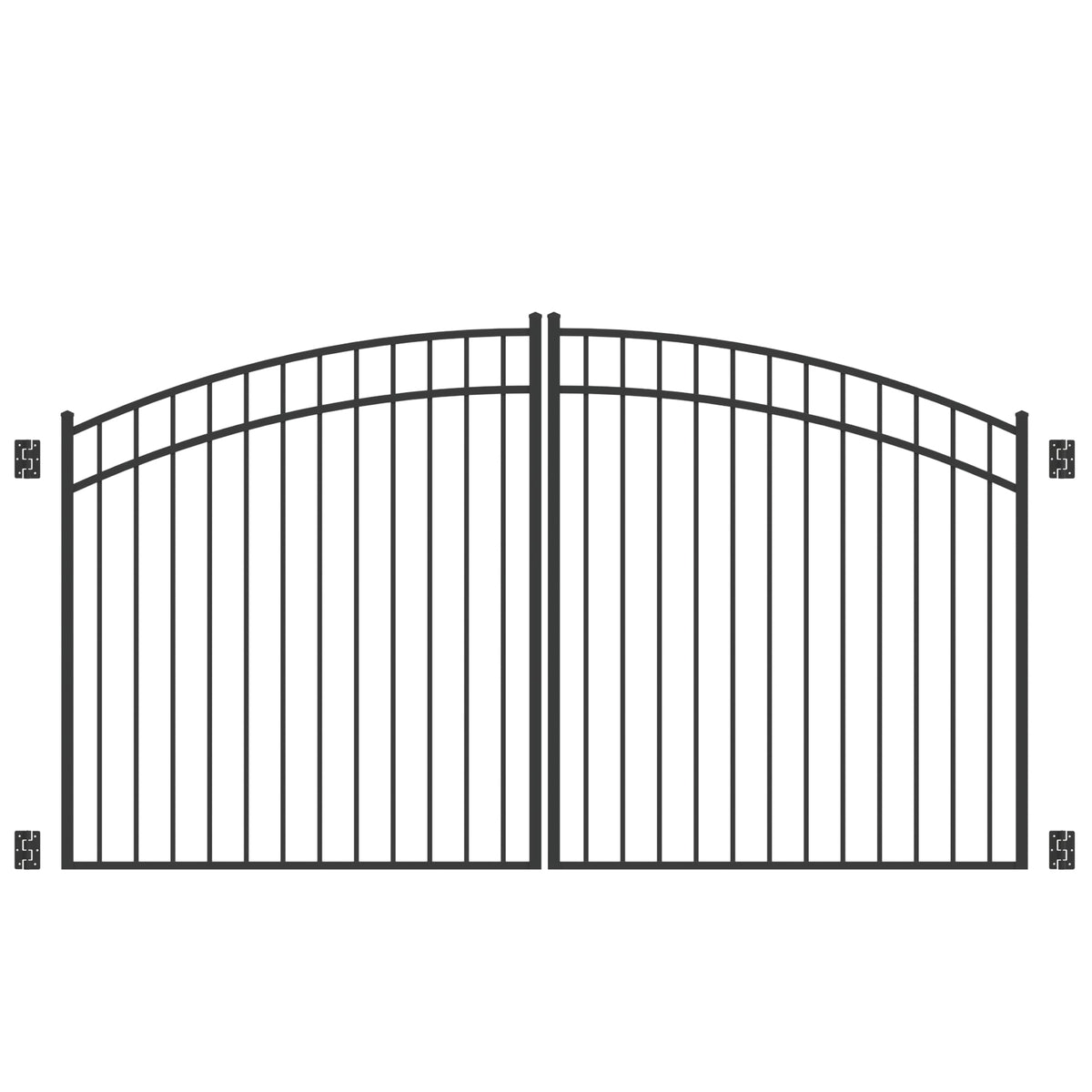 Freedom 9.75-ft x 4.62-ft Black Aluminum Driveway Gate