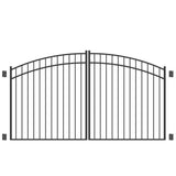Freedom 9.75-ft x 4.62-ft Black Aluminum Driveway Gate