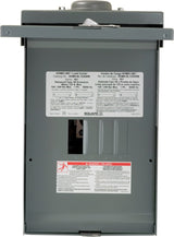 Square D Homeline 125-Amp 4-space load center - interior view