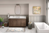 Diamond Express Jamestown 12-in W x 34.5-in H x 21-in D Colt Brown 3-Drawer Wood Wall-mount Cabinet Banks
