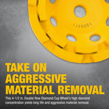 DEWALT XP Extended Performance Diamond 4.5-in Cup Wheel