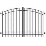 Freedom 9.75-ft x 6.04-ft Black Aluminum Driveway Gate