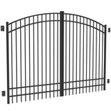 Freedom 9.75-ft x 6.04-ft Black Aluminum Driveway Gate