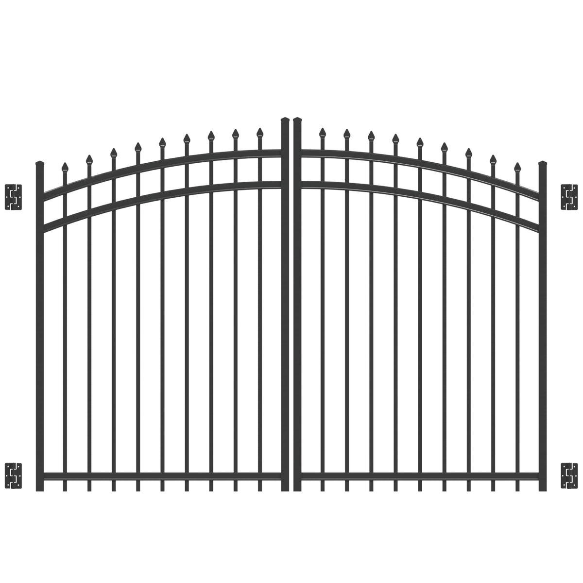 Freedom 5.02-ft Black Aluminum Driveway Gate