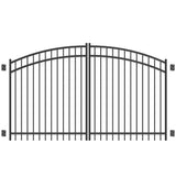 Freedom 9.75-ft x 5.04-ft Black Aluminum Driveway Gate